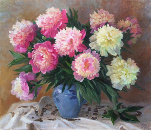 Пионы Аля Прима