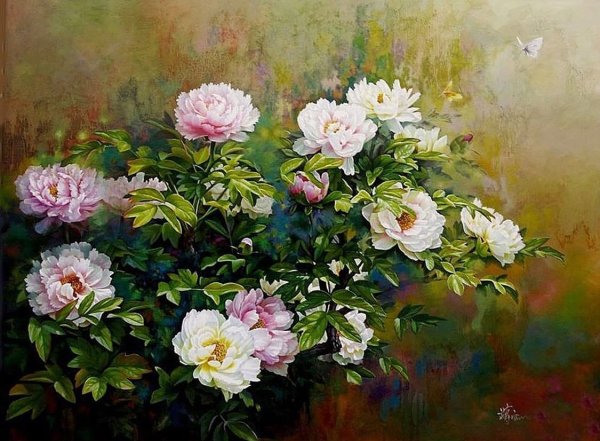 Ольга Абрамова пионы живопись