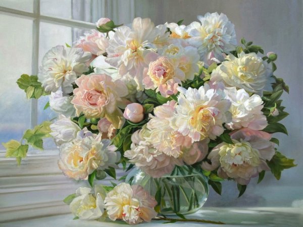 Пион маслом Diana_Tuchs