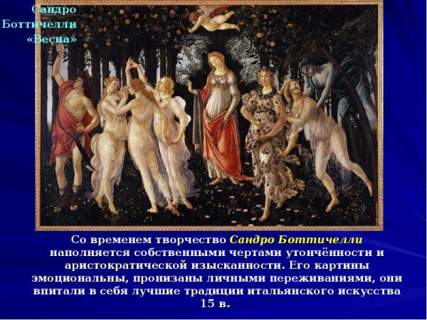Творения Боттичелли Сандро