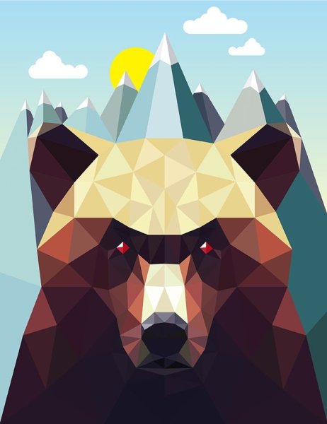 Геометрический медведь