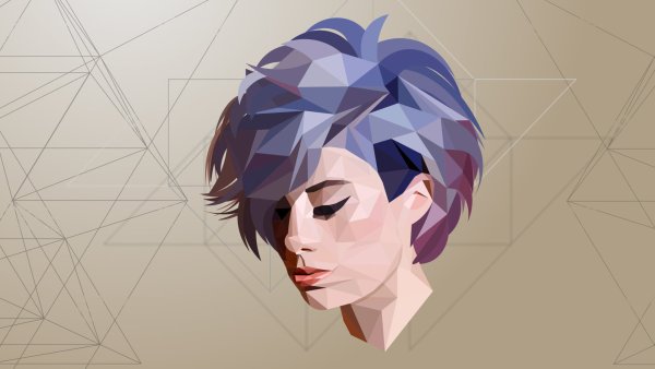 Low Poly Art портрет