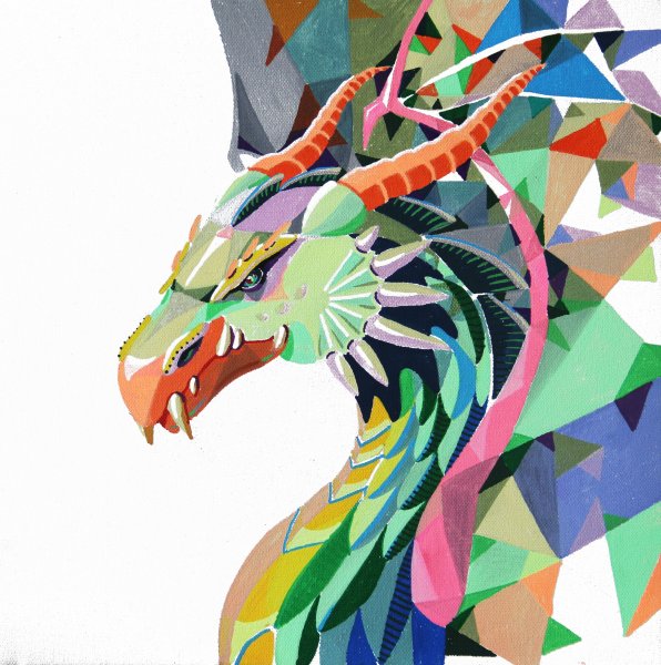 Полигональ дракон