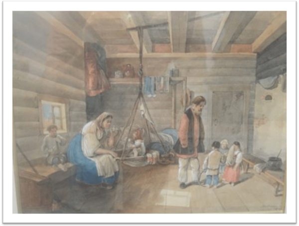 Карл Иванович Кольман интерьер русской избы