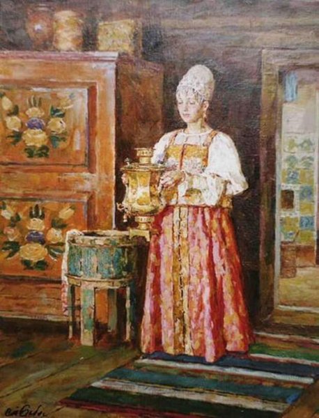 Станислав Бабюк «девушка с самоваром» (2004)