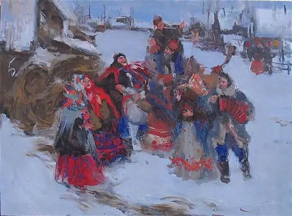Художник Константин Коровин святочные гуляния