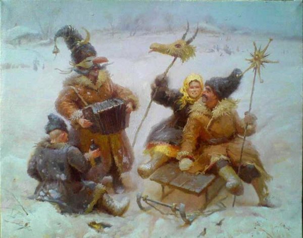 Художник Константин Трутовский. Святочные гуляния.