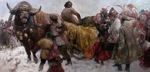 Виноградова Анна Германовна художник Масленичный поезд