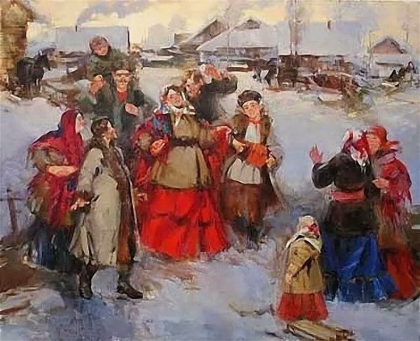 Художник Константин Трутовский. Святочные гуляния.