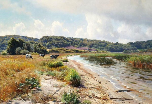 Датский живописец педер морк Монстед (1859-1941)