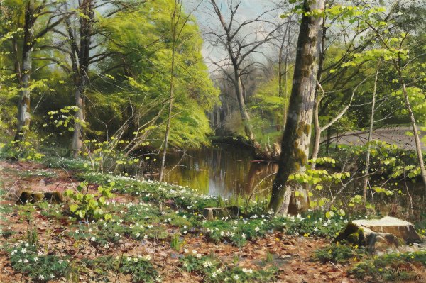 Весна живопись Петер Монстед