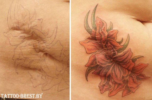 Мужчина со шрамом на лице арт