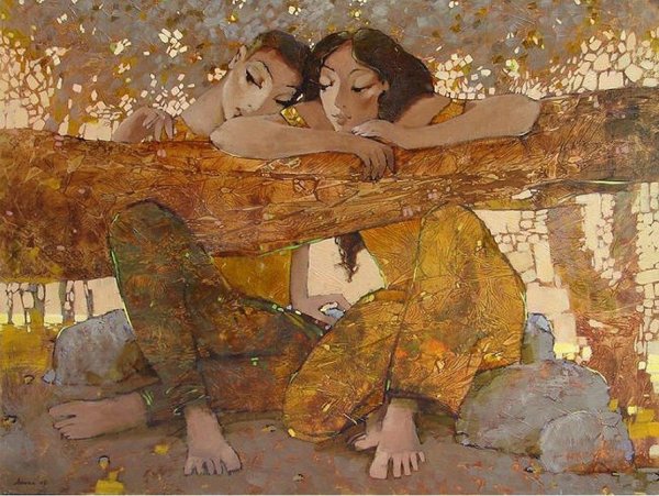 Влюблённые живопись