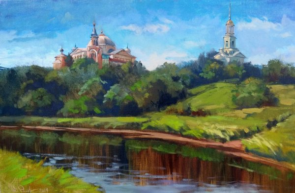 Борисоглебский монастырь Торжок рисования
