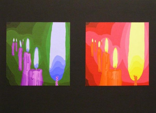 Абстрактная цветовая композиция в теплых тонах