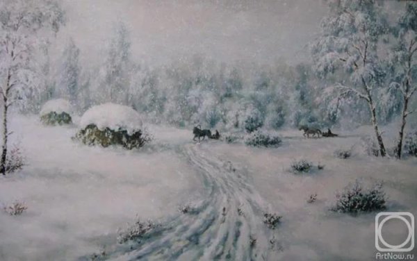 Картины художника ю. Беляева "снегопад"