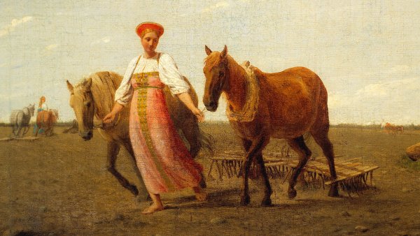 Венецианова на пашне Весна