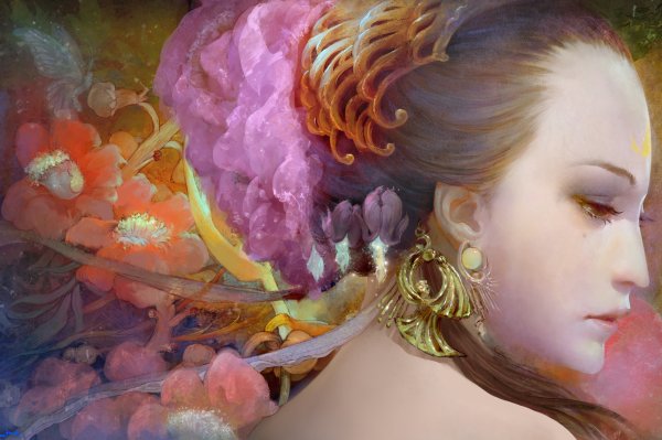 Портрет женщины в профиль