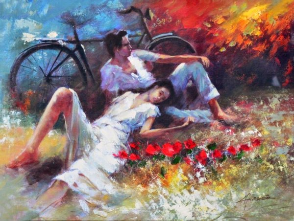 Виллем Хайенраетс "пара на лугу"