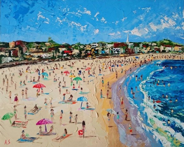 Пляж на картинах художников