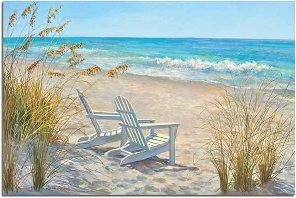 Морской пляж живопись