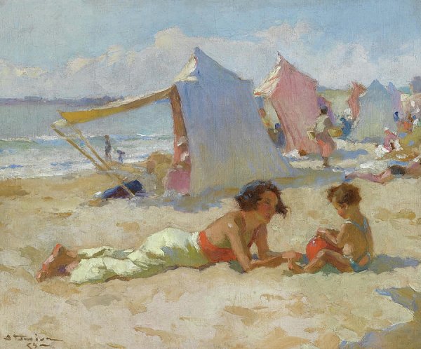 Пляж на картинах художников