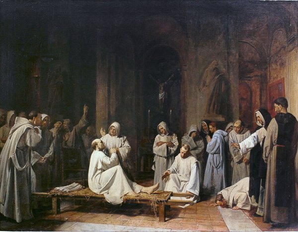 Old religious Painting Repentance