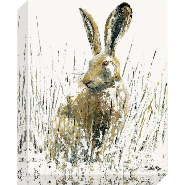 Картина заяц акварель
