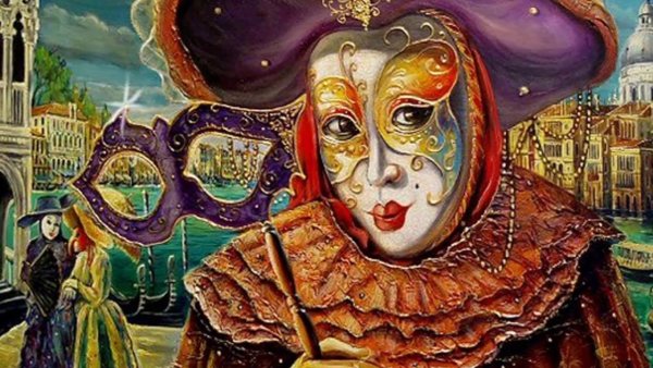 Венецианский карнавал картина художника Импрессионист