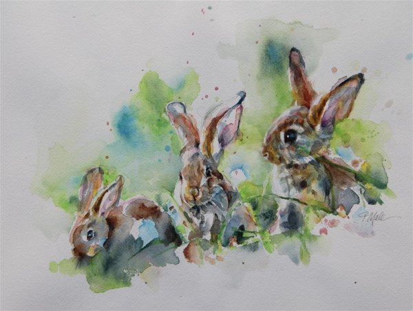 Фантастические зайчики живопись