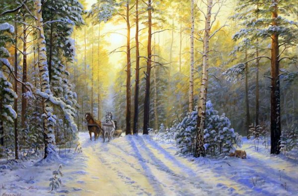 Бебия Владимир художник зимние пейзажи