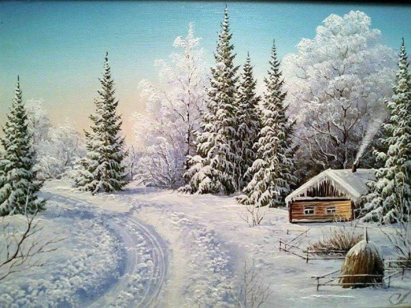 Художник Сергей Кольба картины зима