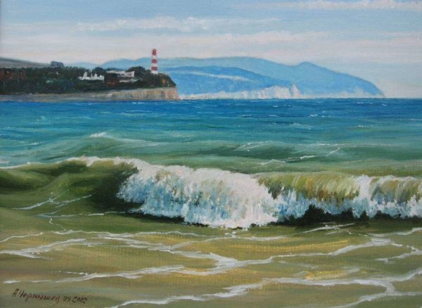 Море живопись пейзаж Геленджик