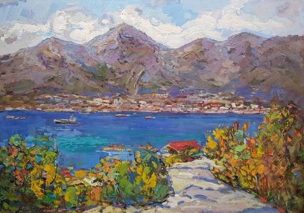 Город Геленджик живопись