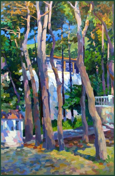 Картина масло скала Парус