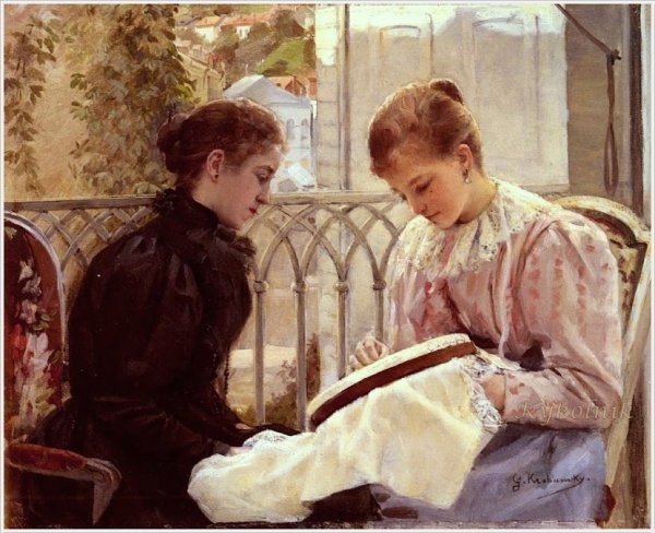 Рукодельницы в живописи