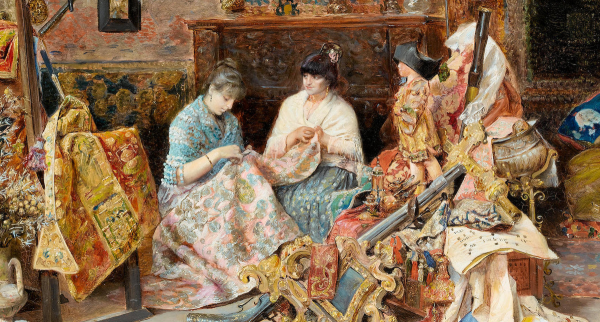 Рукоделие в картинах художников