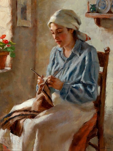 Рукоделие в картинах художников