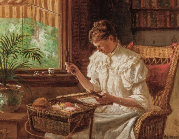 Дамы за рукоделием