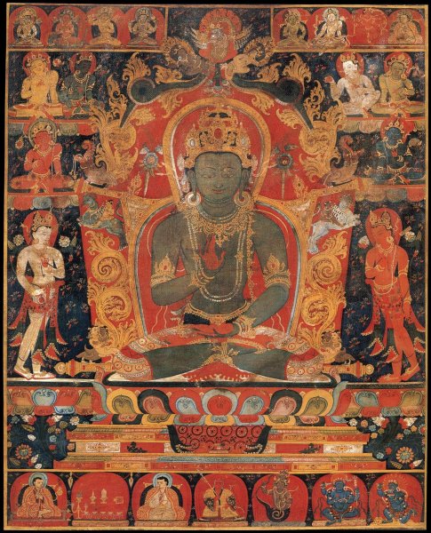 Будда тибетская тханка