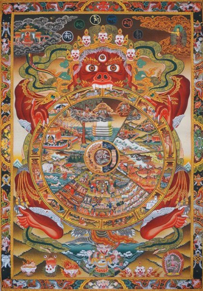 Будда тибетская тханка