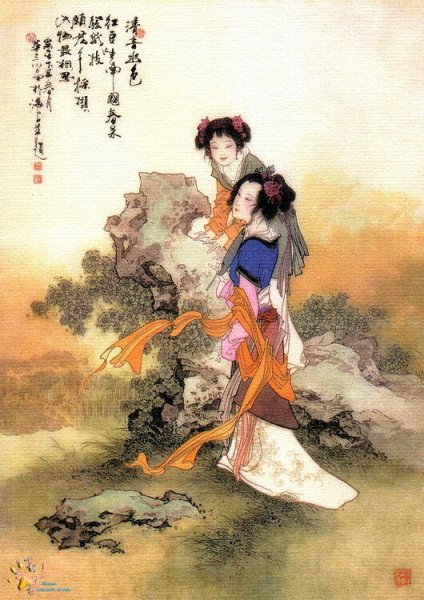 Японская живопись люди