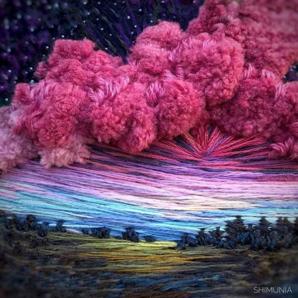 Картина из ниток для вязания