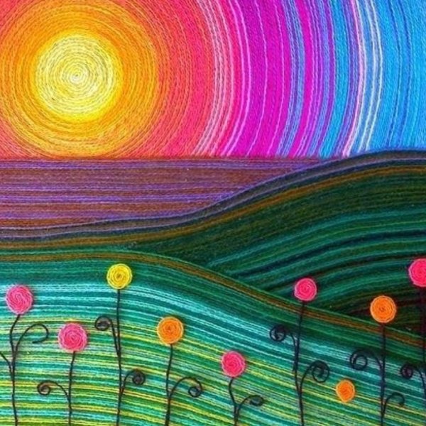 Ниткография пейзаж