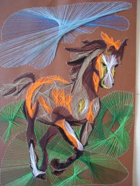 Декоративно прикладное искусство нитяная Графика