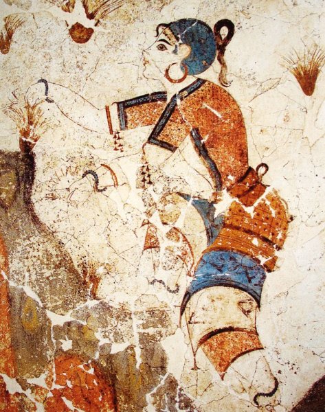 Фреска Орфей из дворца в Тиринфе