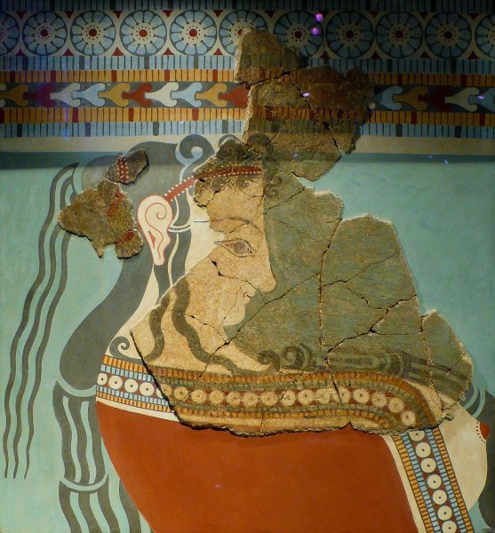 Фреска Кносского дворца бык