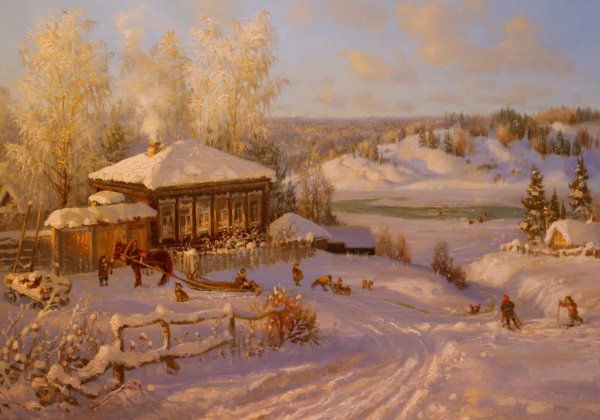 Жданов Владимир Юрьевич зимний пейзаж.