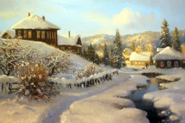 Художник Владимир Жданов зима