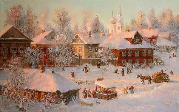 Художник Владимир Жданов зимние пейзажи